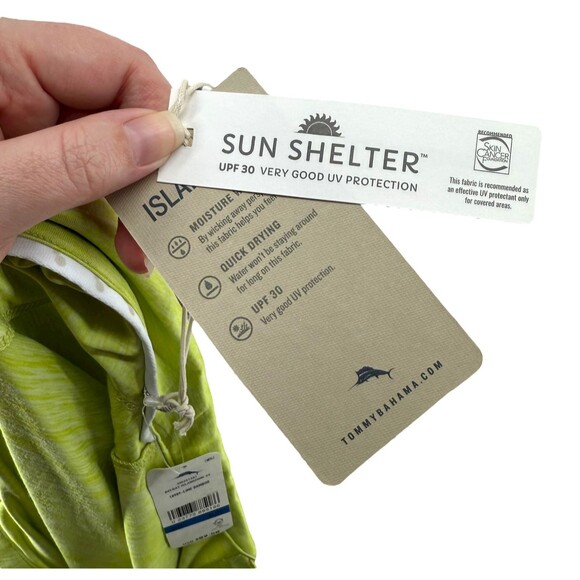 Tommy Bahama Delray Top Women's XL IslandZone Green UPF Stretch Quick Dry NWT - Picture 10 of 11